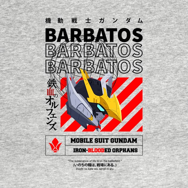 GUNDAM BARBATOS STREETWEAR WHITE by VIN LABS